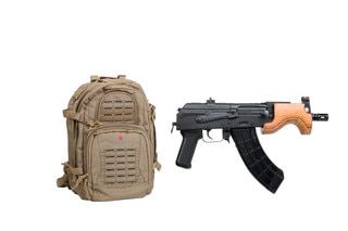 Century Arms 6.25" Micro Draco 7.62x39mm pistol package with AWS backpack and 4 magazines